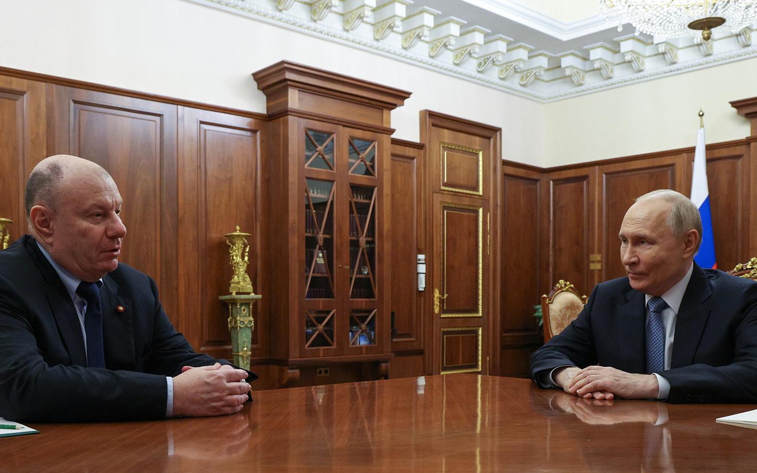 Vene oligarh Vladimir Potanin kohtumas Venemaa režiimi juhi Vladimir Putiniga,