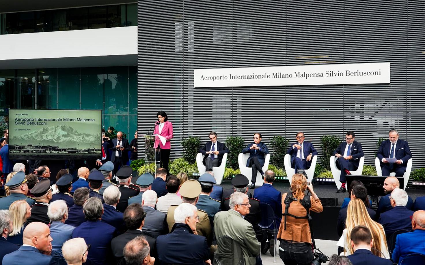 Tseremoonia, millega Milano Malpensa lennujaam nimetati Silvio Berlusconi järgi