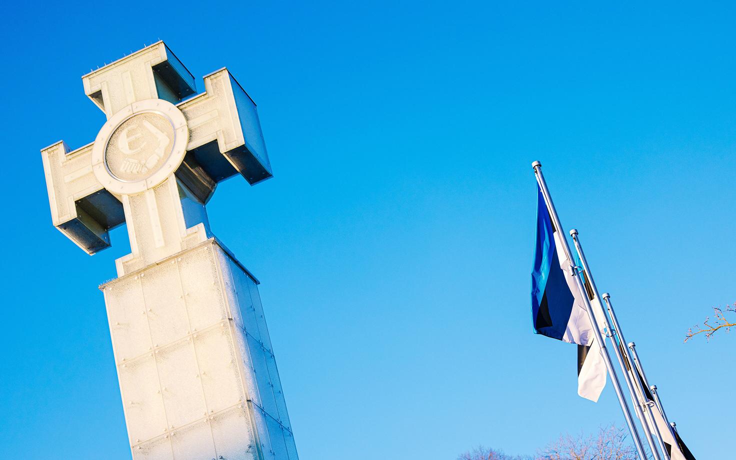 The War of Independence Victory Column in Freedom Square (Vabaduse väljak), Tallinn.