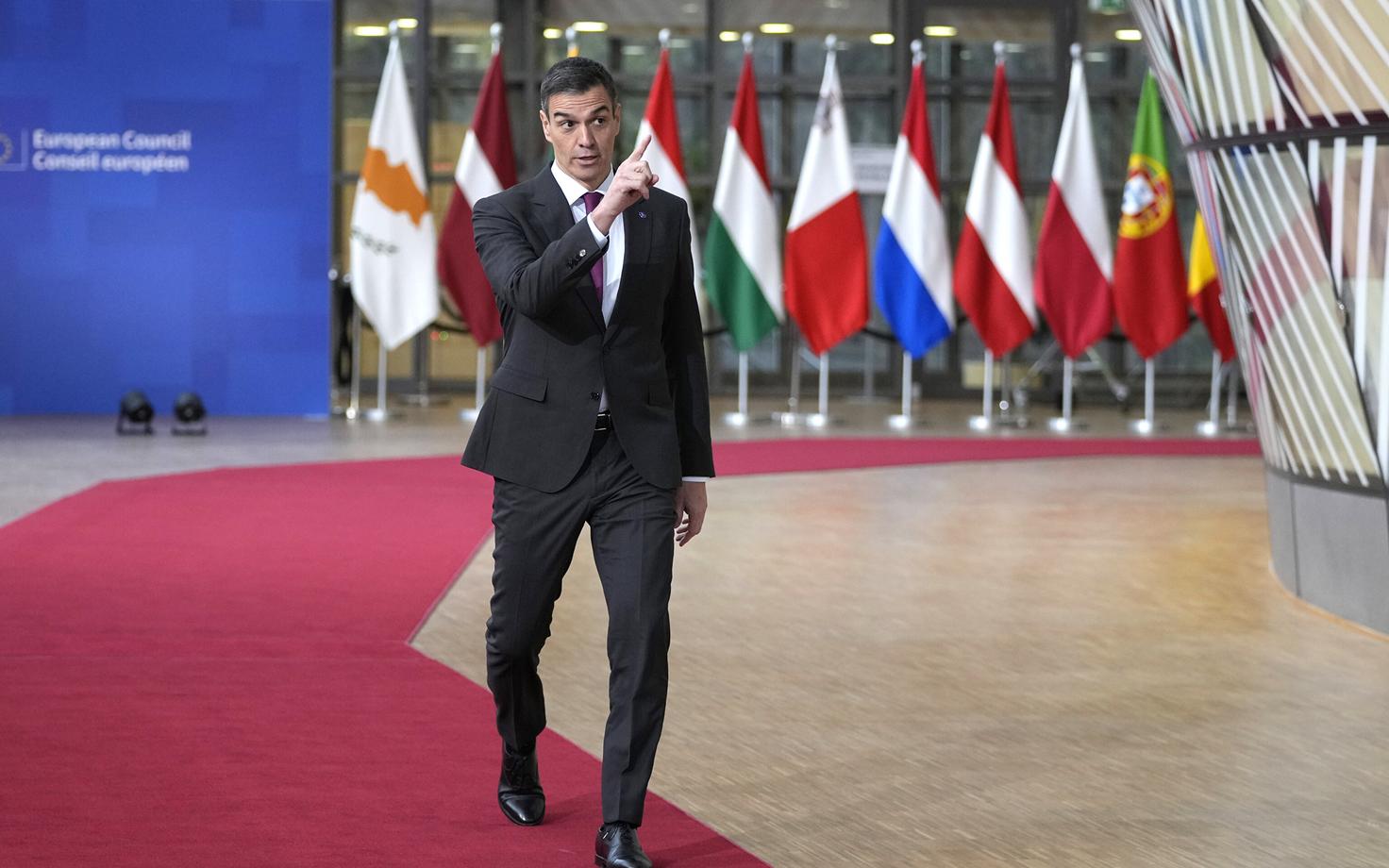 Hispaania peaminister Pedro Sanchez Euroopa Ülemkogul.