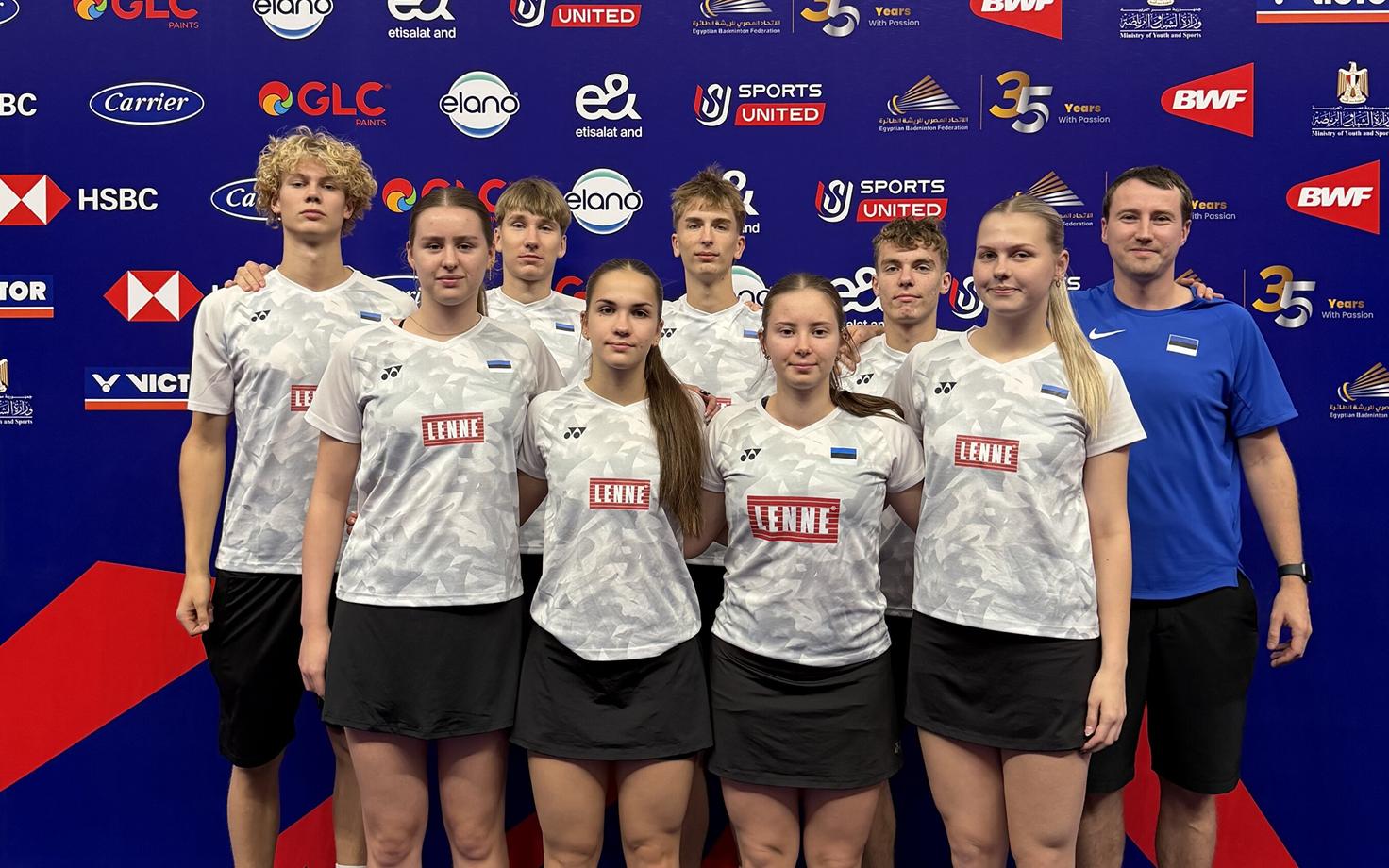 Eesti koondis sulgpalli juunioride MM-il.