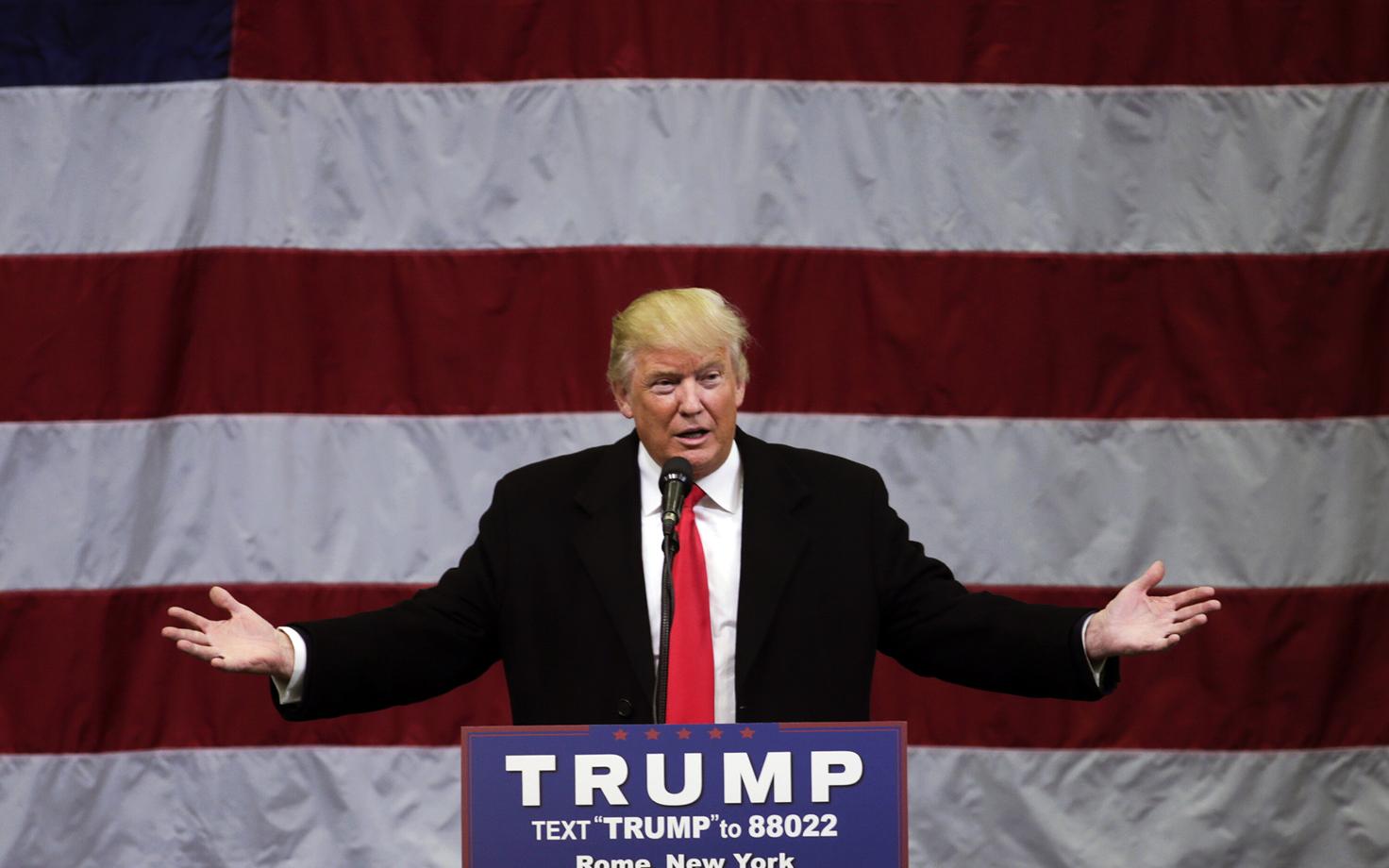 USA president Donald Trump 2016. aasta valimiskampaania ajal.