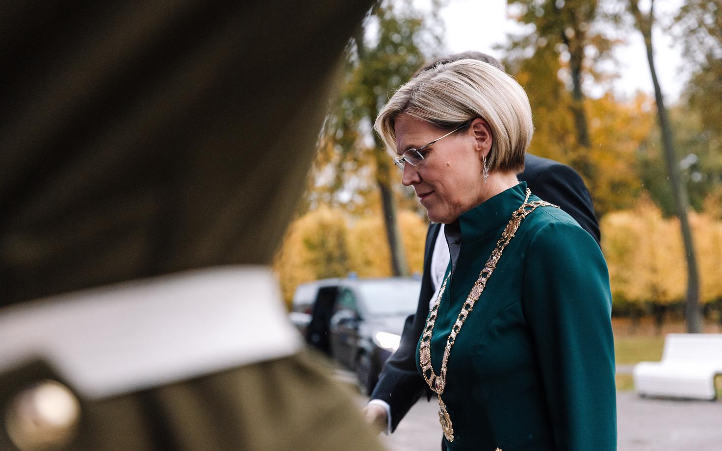 President Ülle Madise ametisse nimetamise puhul toimus Kadriorus vastuvõtt.