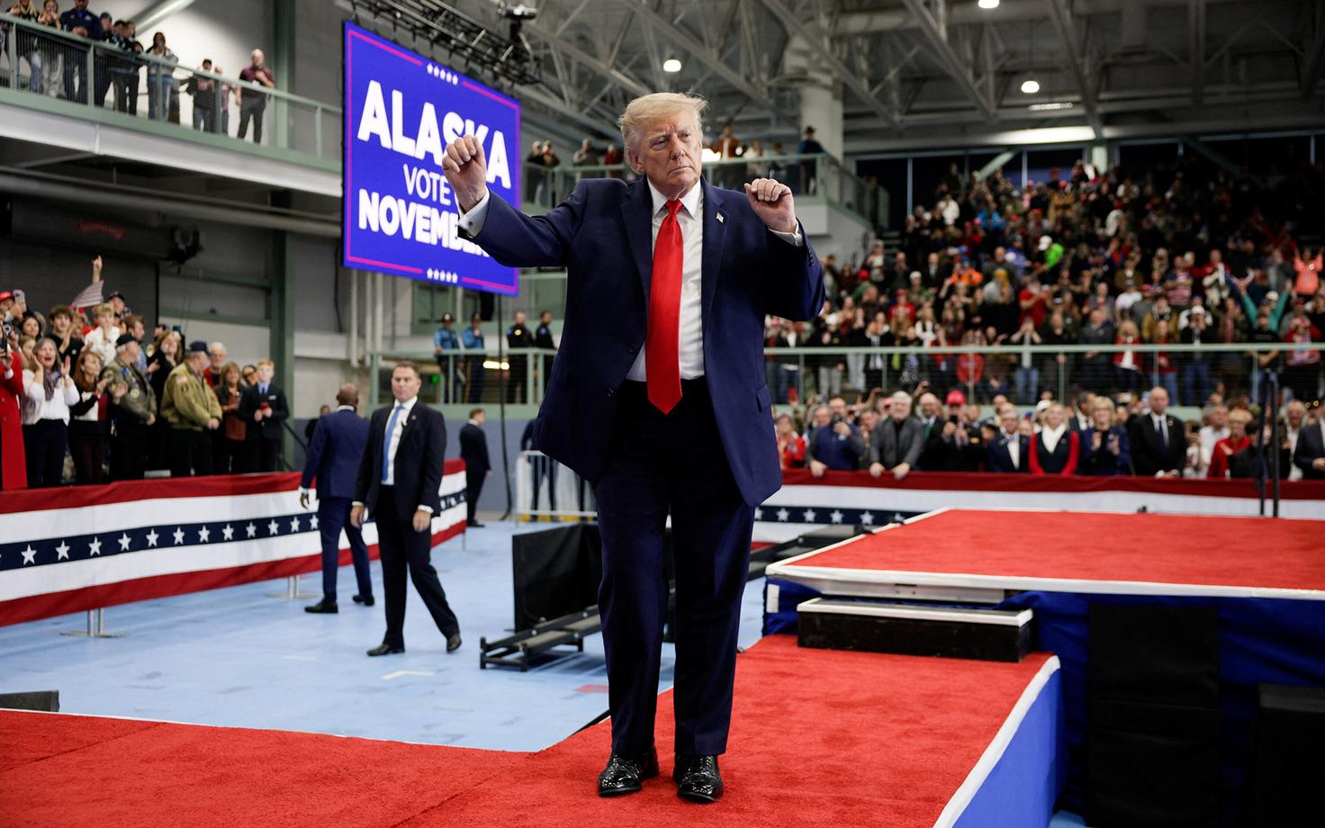 USA president Donald Trump Alaskal toimunud kampaaniaüritusel