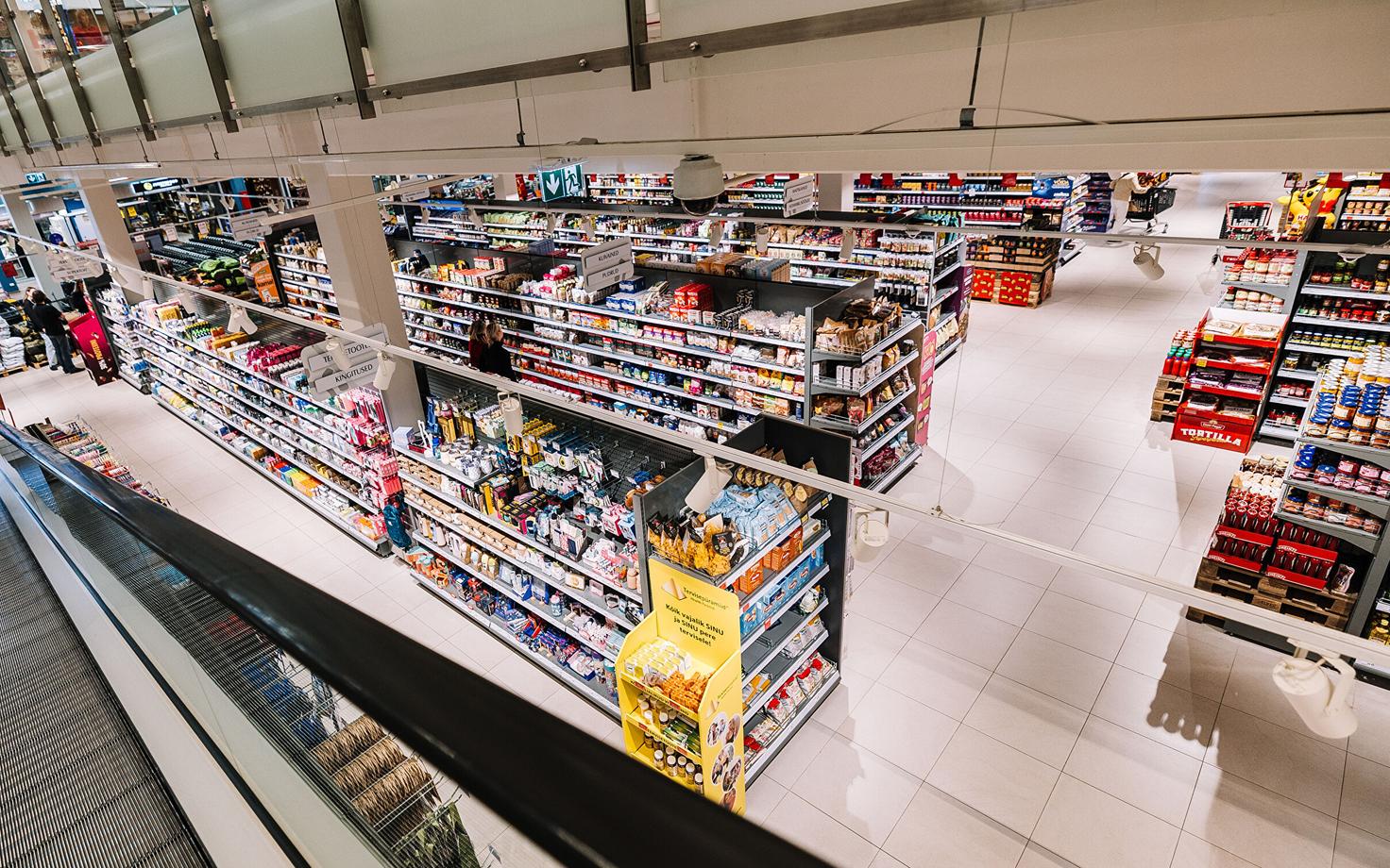 Supermarket in Estonia (illustrative).