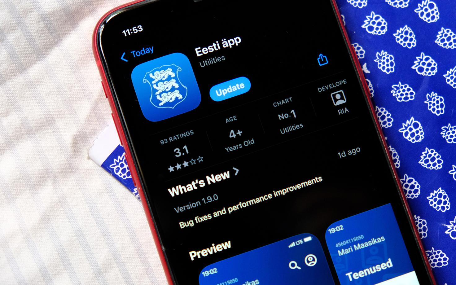 The Eesti.ee app, Estonia's official state app, launched its updated version on July 7, 2025.