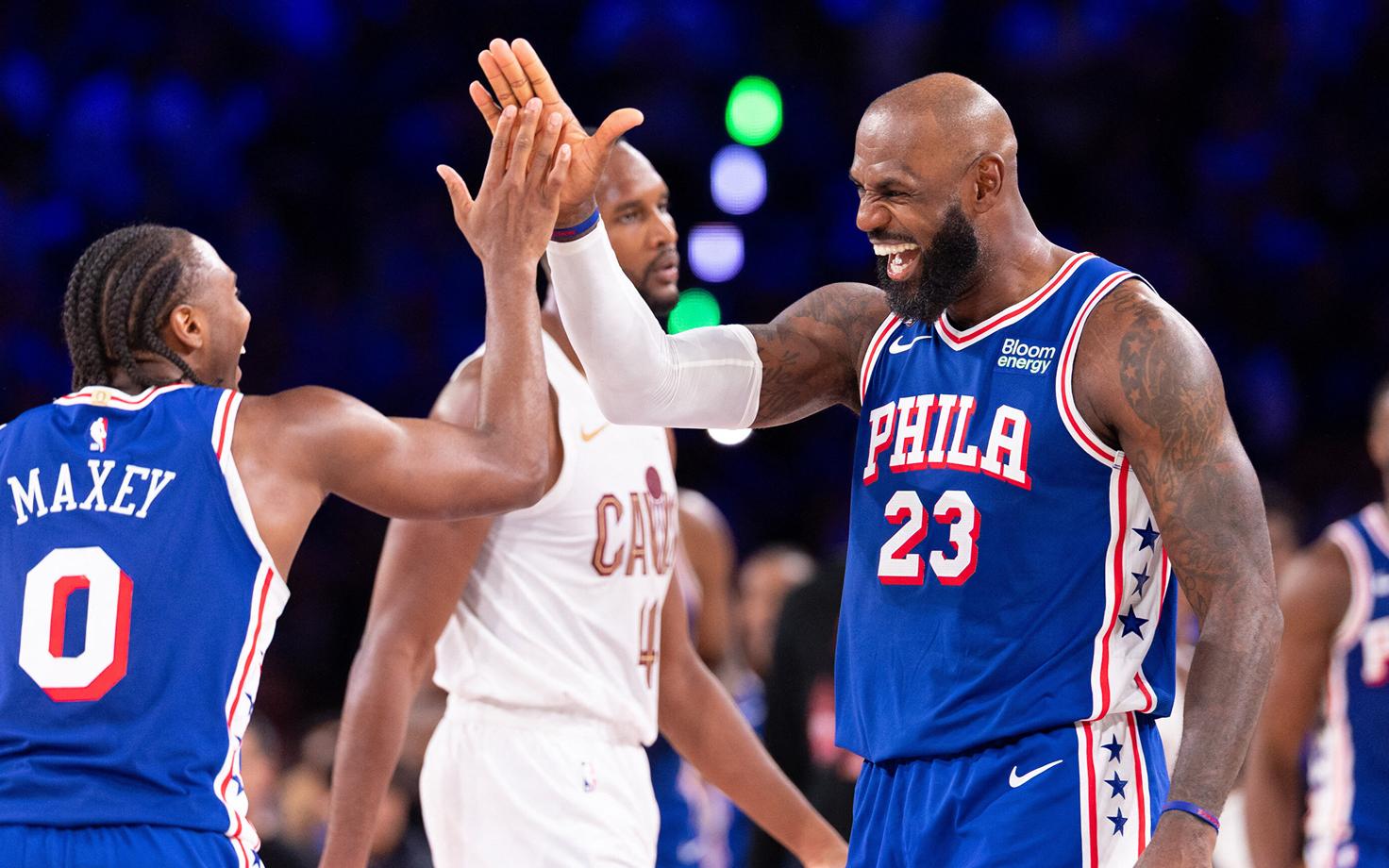 Tyrese Maxey ja LeBron James