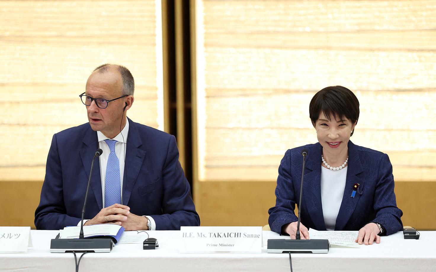 Saksamaa kantsler Friedrich Merz ja Jaapani peaminister Sanae Takaichi