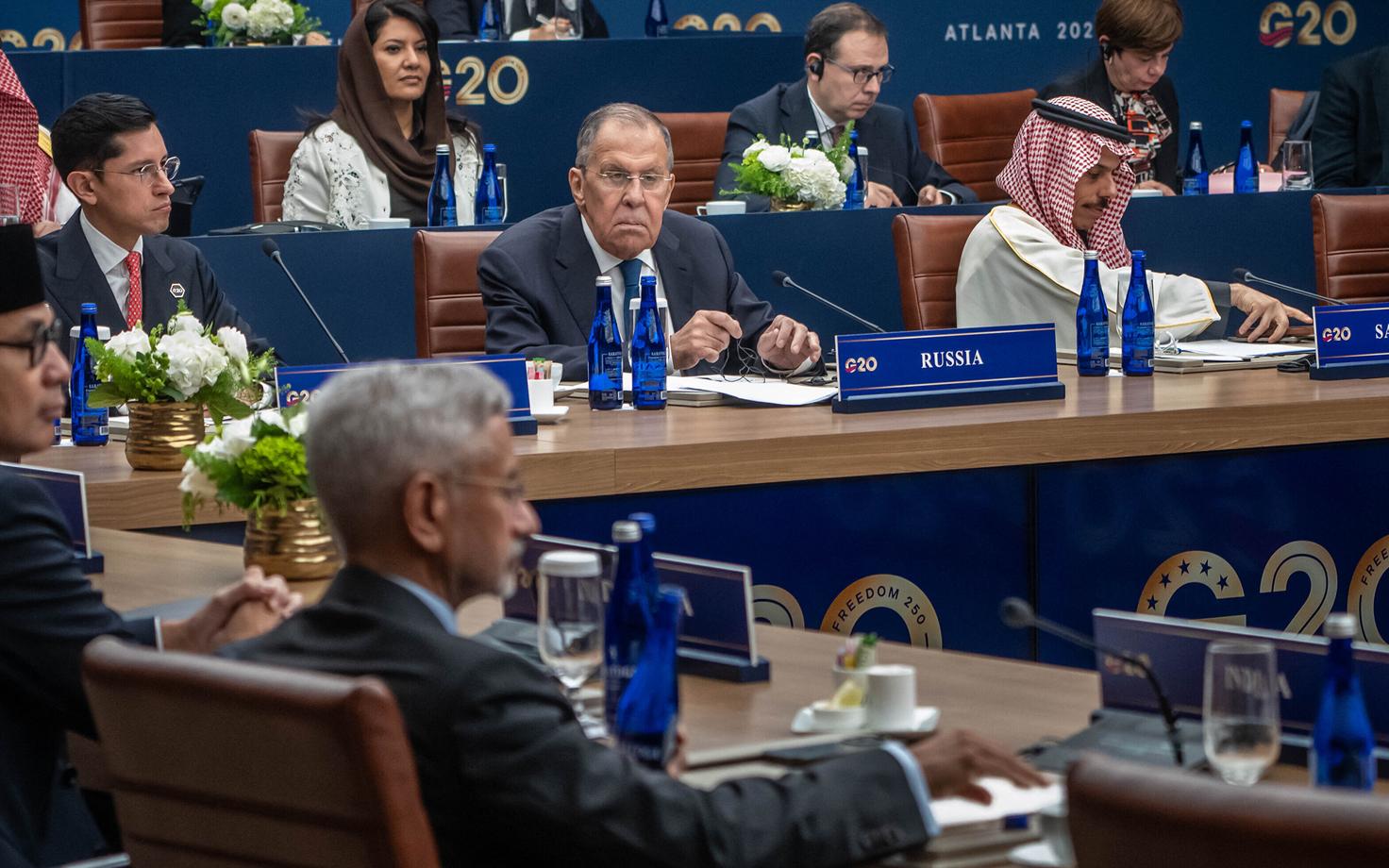 Venemaa välisminister Sergei Lavrov G20 kohtumisel